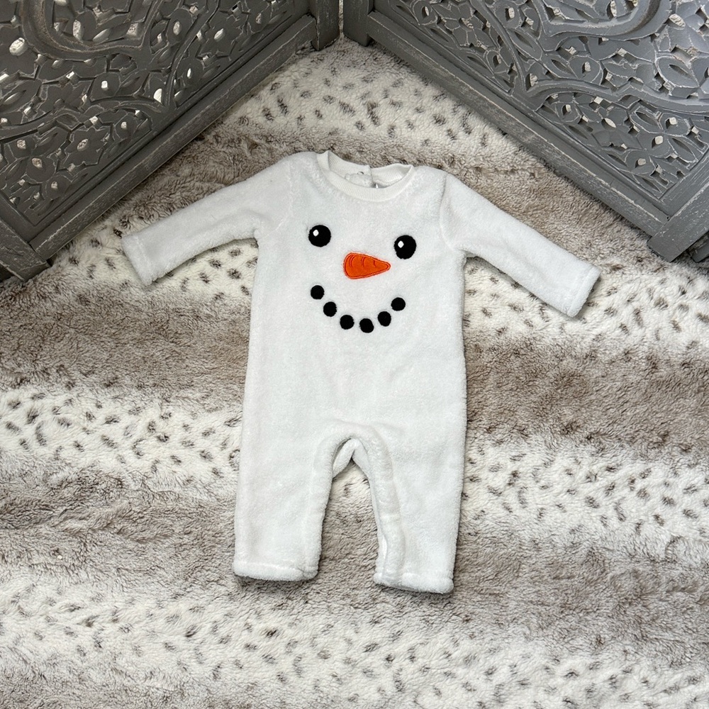 Baby Starters fleece snowman bodysuit baby 3 months Christmas holiday party